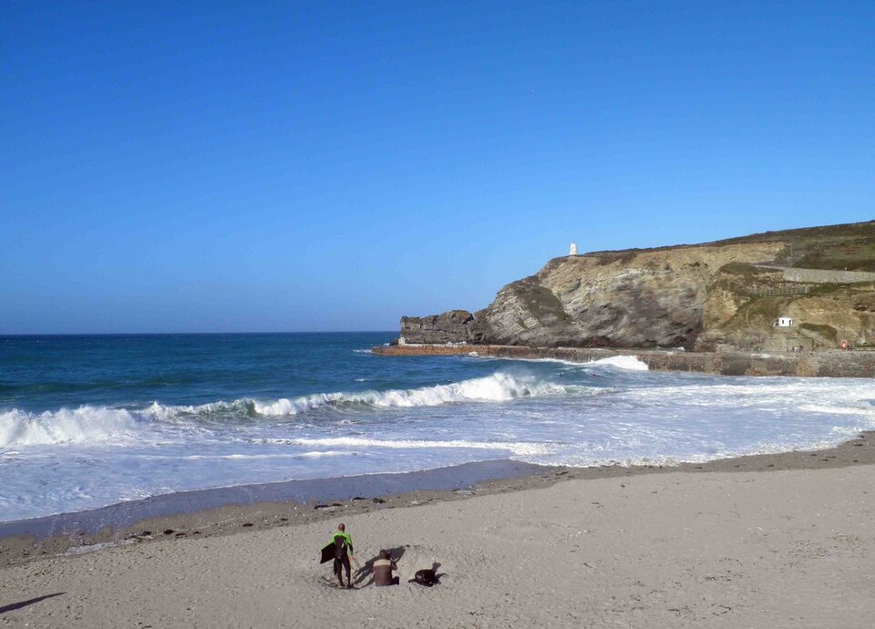 Surf's up at Portreath beach - geograph.org.uk - 3702177